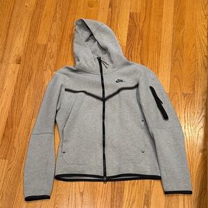 Nike Tech Gray Hooded Jacket Size Mens Small Hoodie